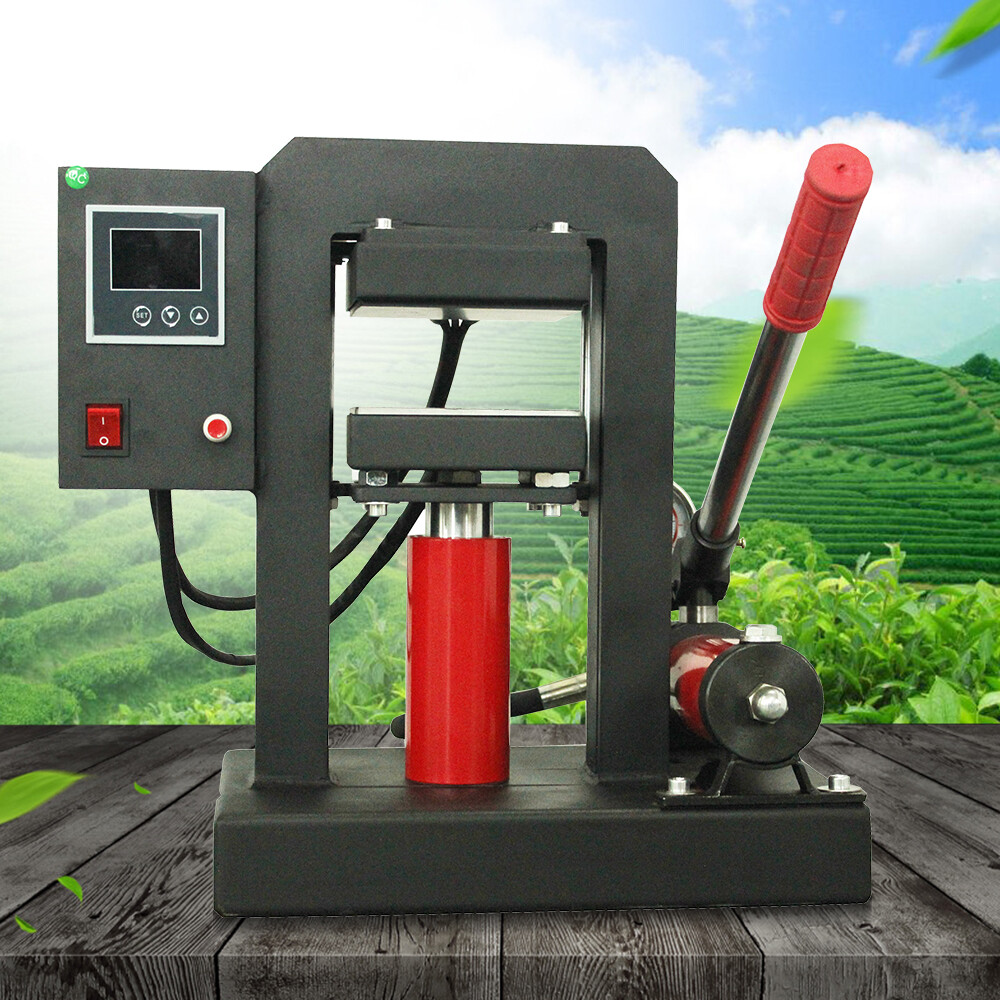 900W Manual Hydraulic Press Hydraulic Heat Press Machine +Pressure Gauge Dual