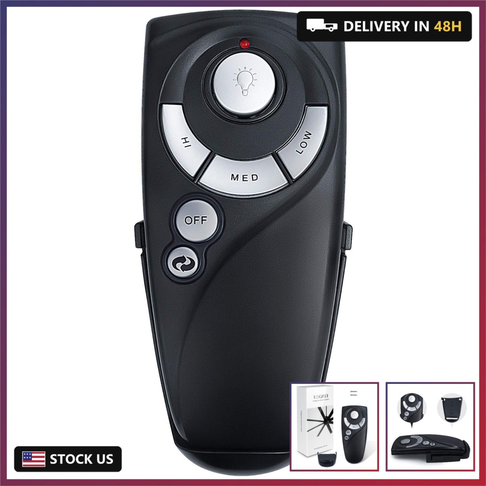 UC7083T Ceiling Fan Remote Control Replacement of Hampton Bay with Reverse Butto