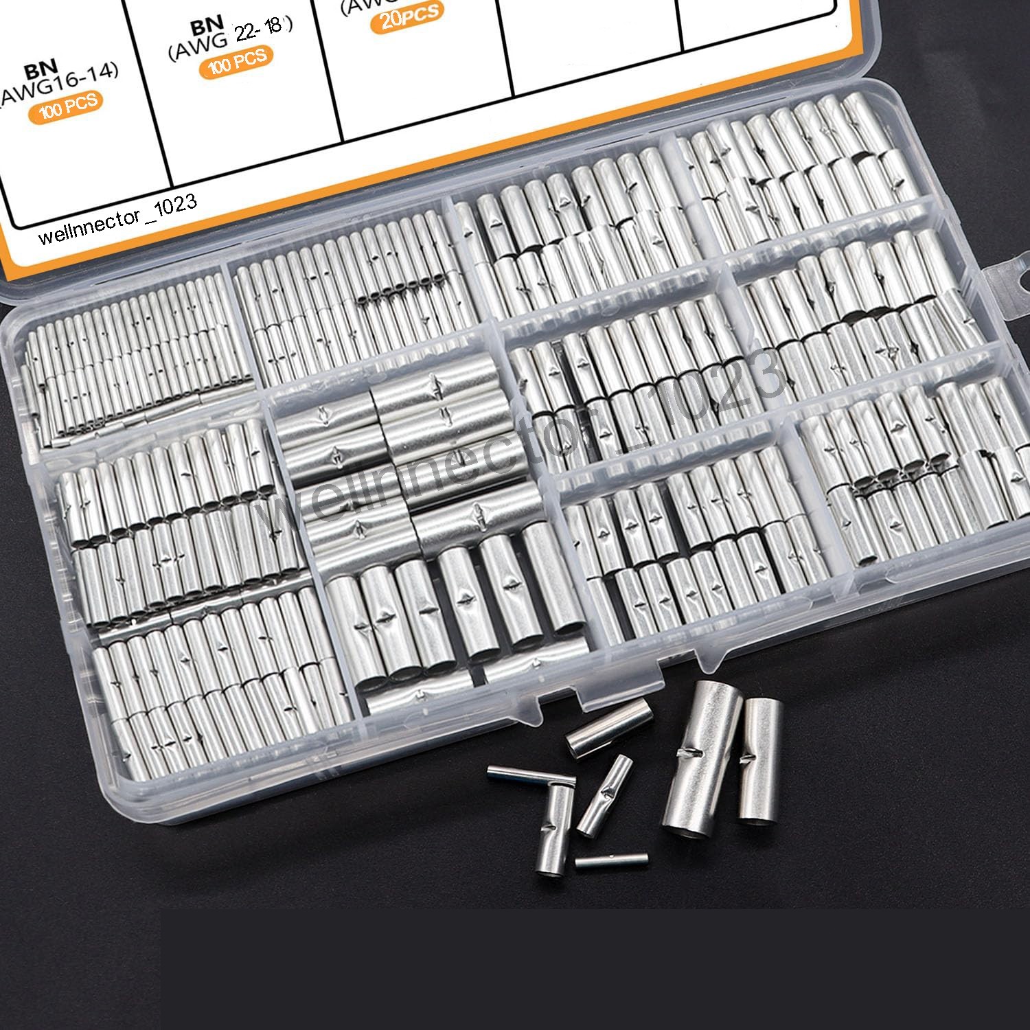 Bare Copper Butt Connectors Splice Crimp Wire Terminals Non-Insulated