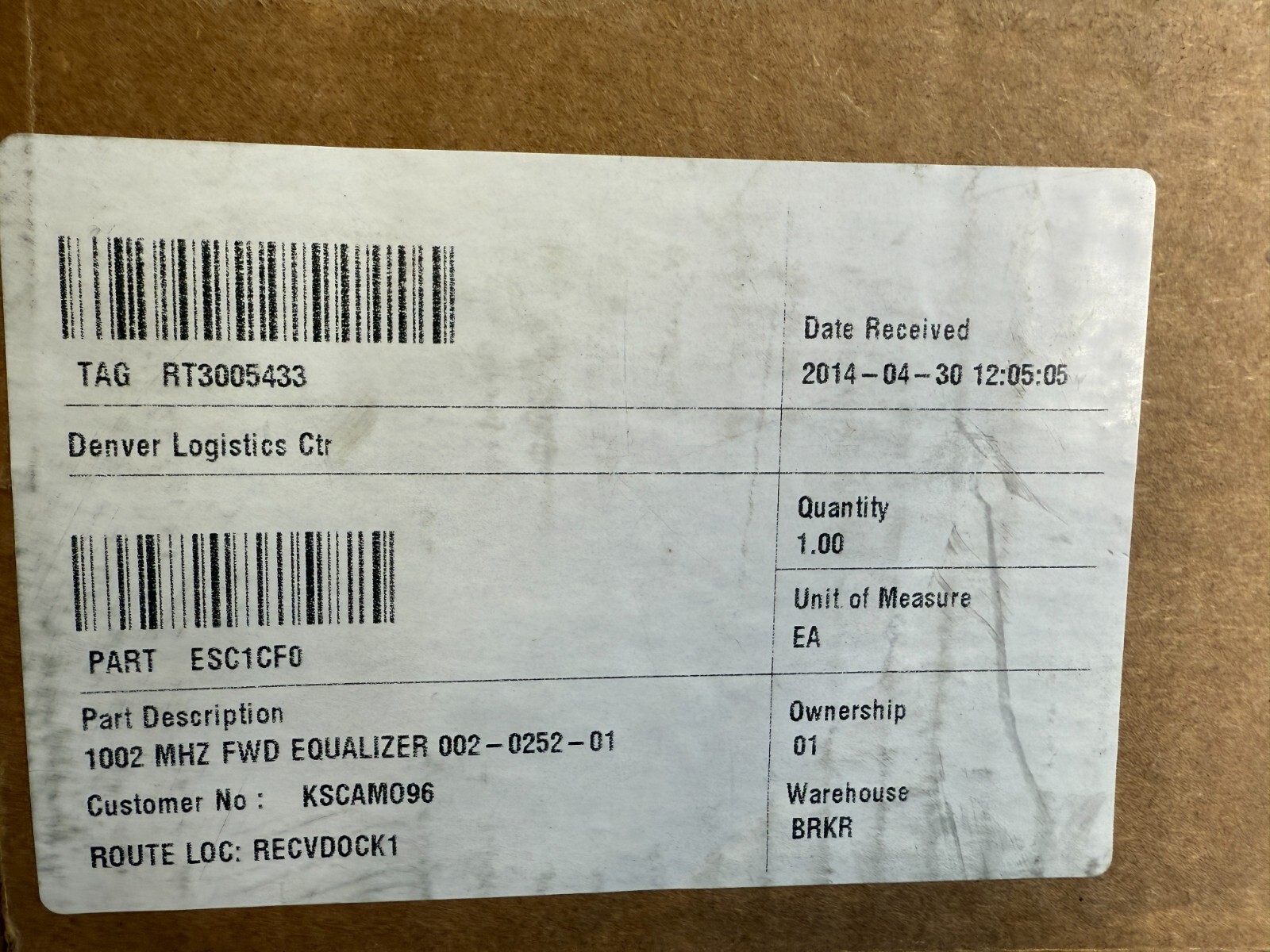 Ditech ESC1CF0CAA High Density Series Quad T1 Echo Canceller 002-0252-01