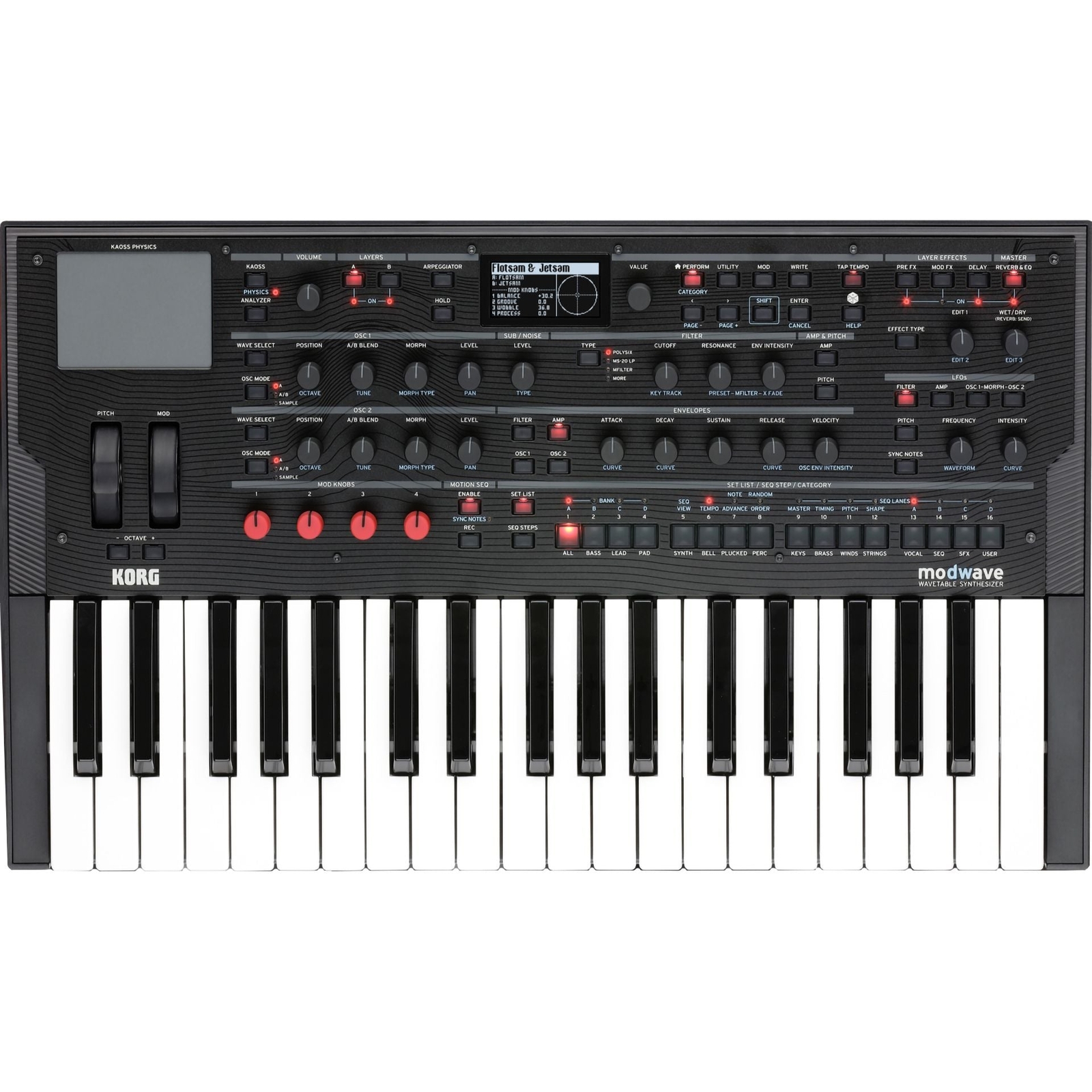 Korg Modwave Wavetable Synthesizer with KAOSS Physics and Motion Sequencing 2.0