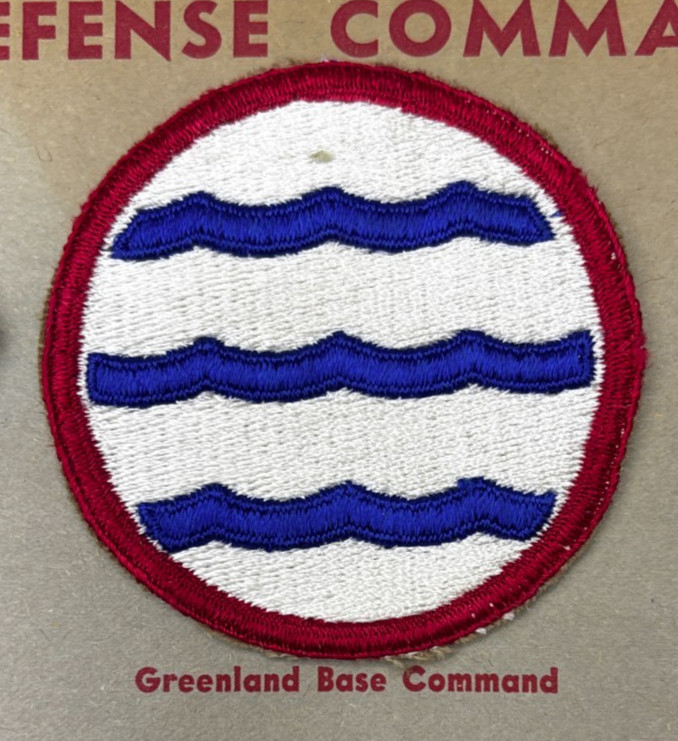 Kay Adams Collection WW 2 US Army Greenland Base Command Patch Inv# KA254