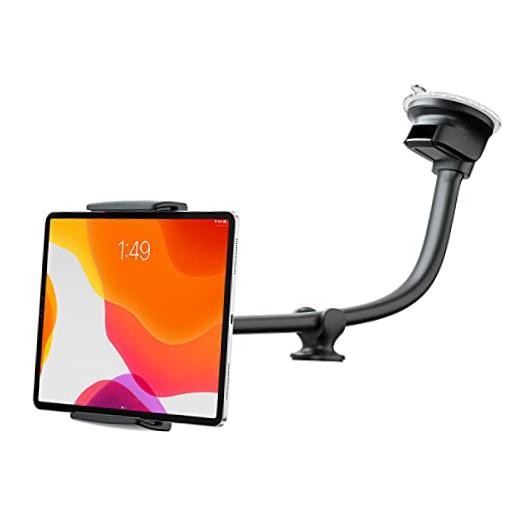 Tablet Car Mount Windshield Dashboard | Suction Cup Long Gooseneck Tablet