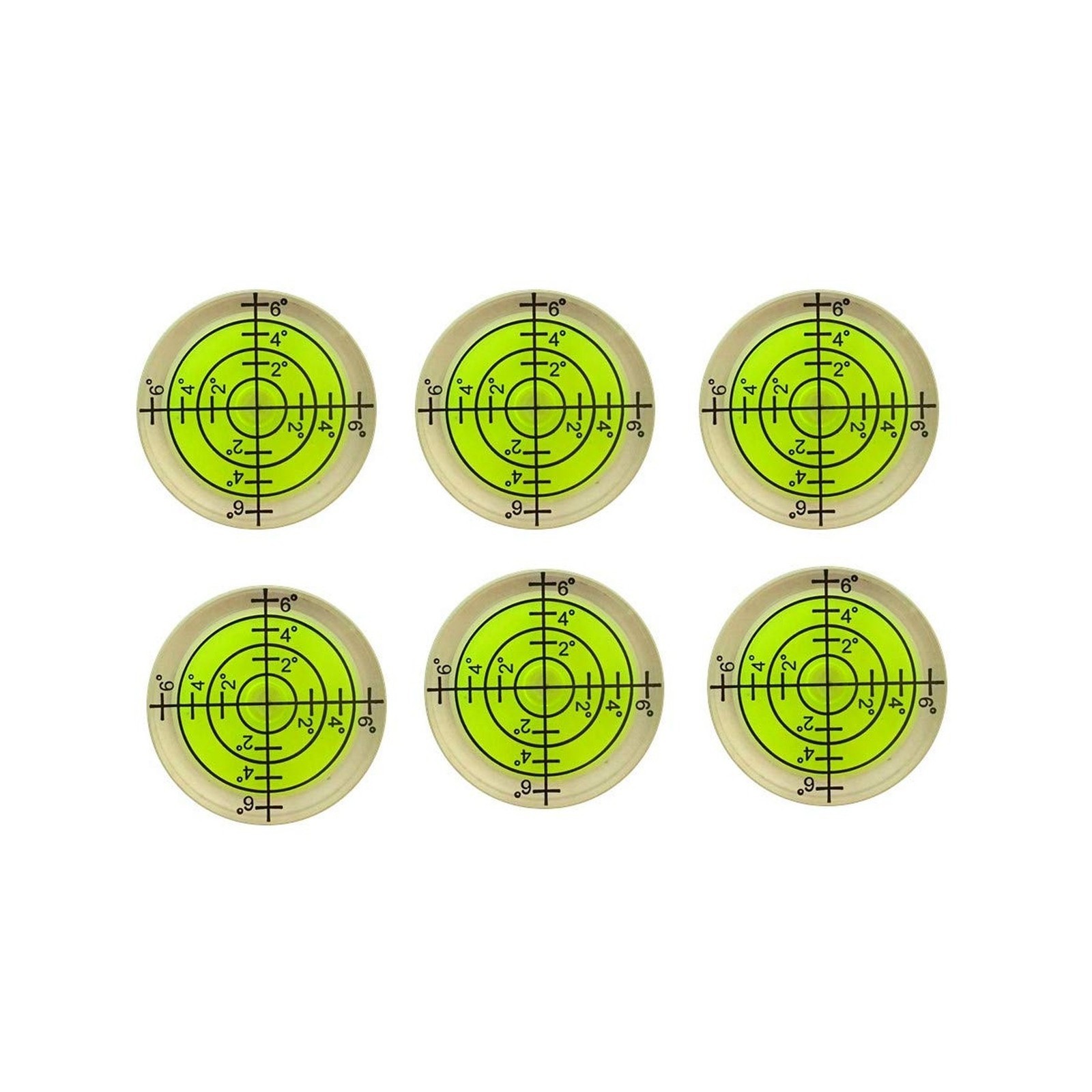 6 pcs Bubble Spirit Level, 32x7mm Circular Level Bubble for RV, Travel Traile...