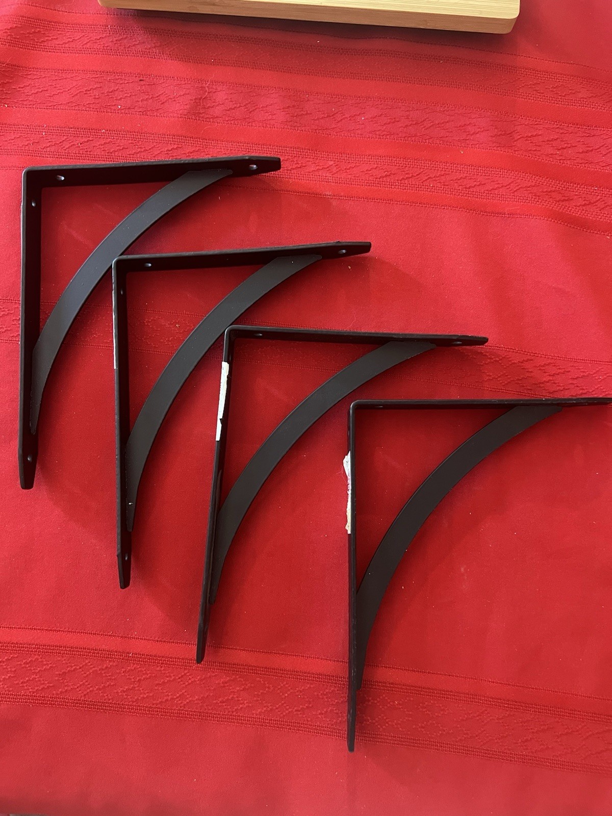 Set 4 John Sterling Black Steel Decorative Brackets. RP-0053-7BK 3/4” Wide. NEW