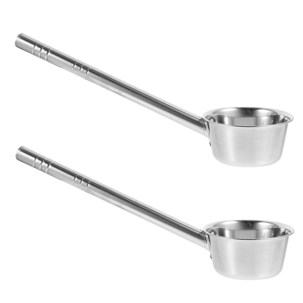 2pcs Stainless Steel Spoon Handle Scoop Soup Spoon ( ) Soup Spoon