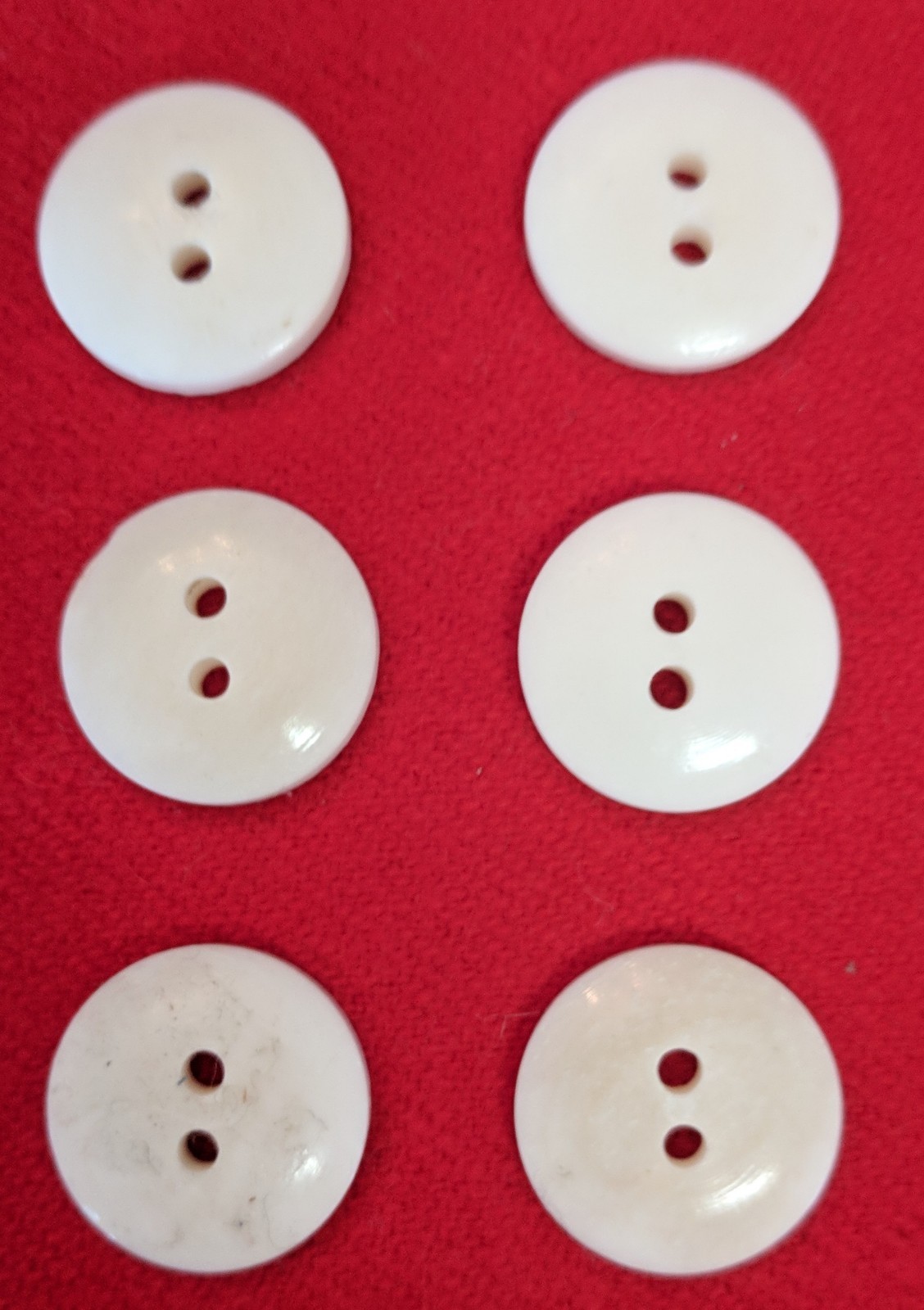 White Bone Buttons 7/8 ths, 18th century reproductions 12