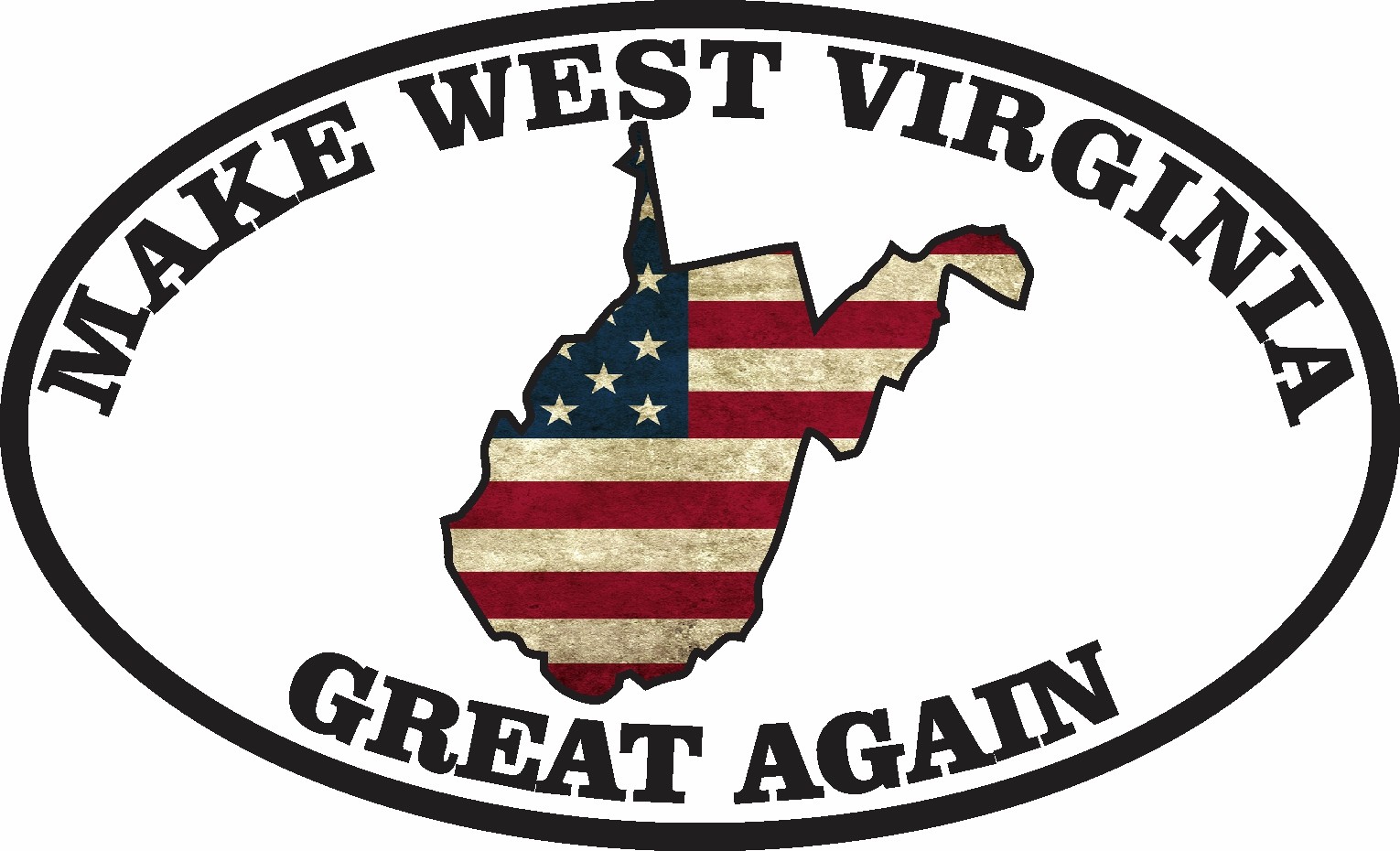 MAKE AMERICA GREAT AGAIN WEST VIRGINIA MAGA TRUMP FLAG DECAL STICKER POLITICAL