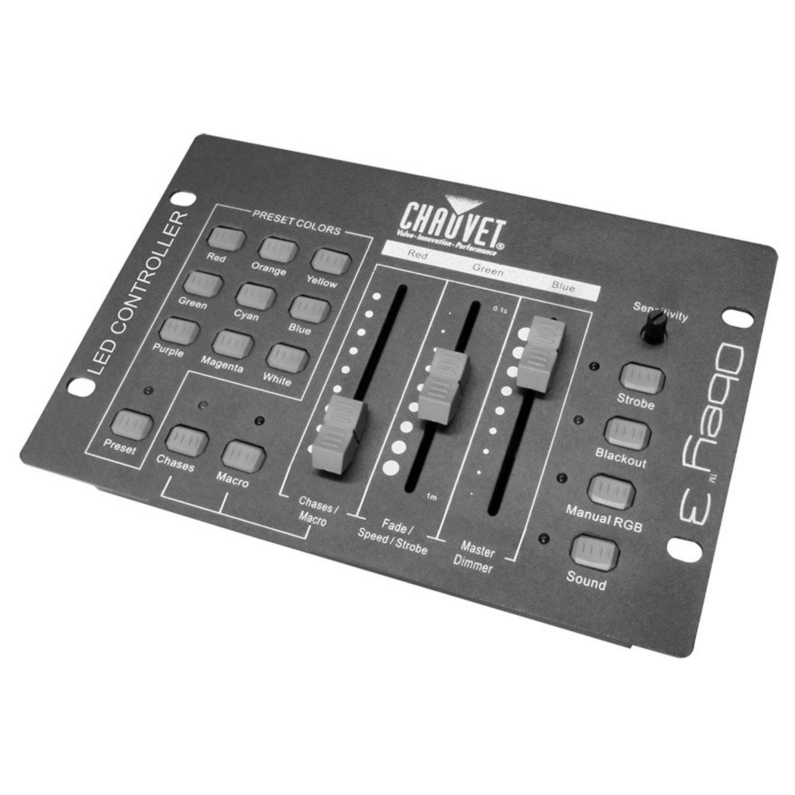 Chauvet DJ Obey 3 RGB 3-Channel Universal Wash Light 3-Pin DMX-512 Controller