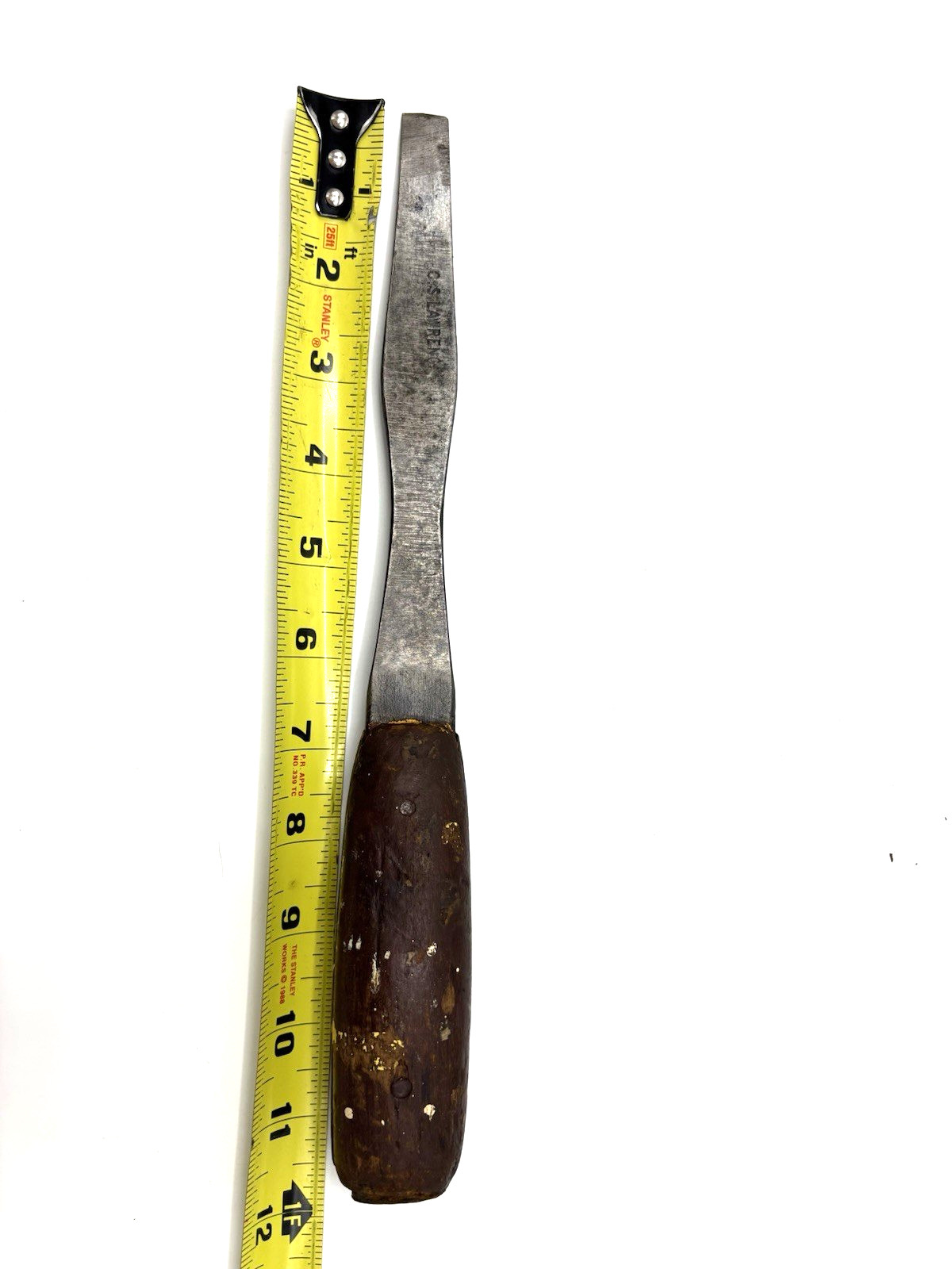 Antique Hand Forged Screwdriver Tool Blacksmith Made Signed C.S. Lawrence