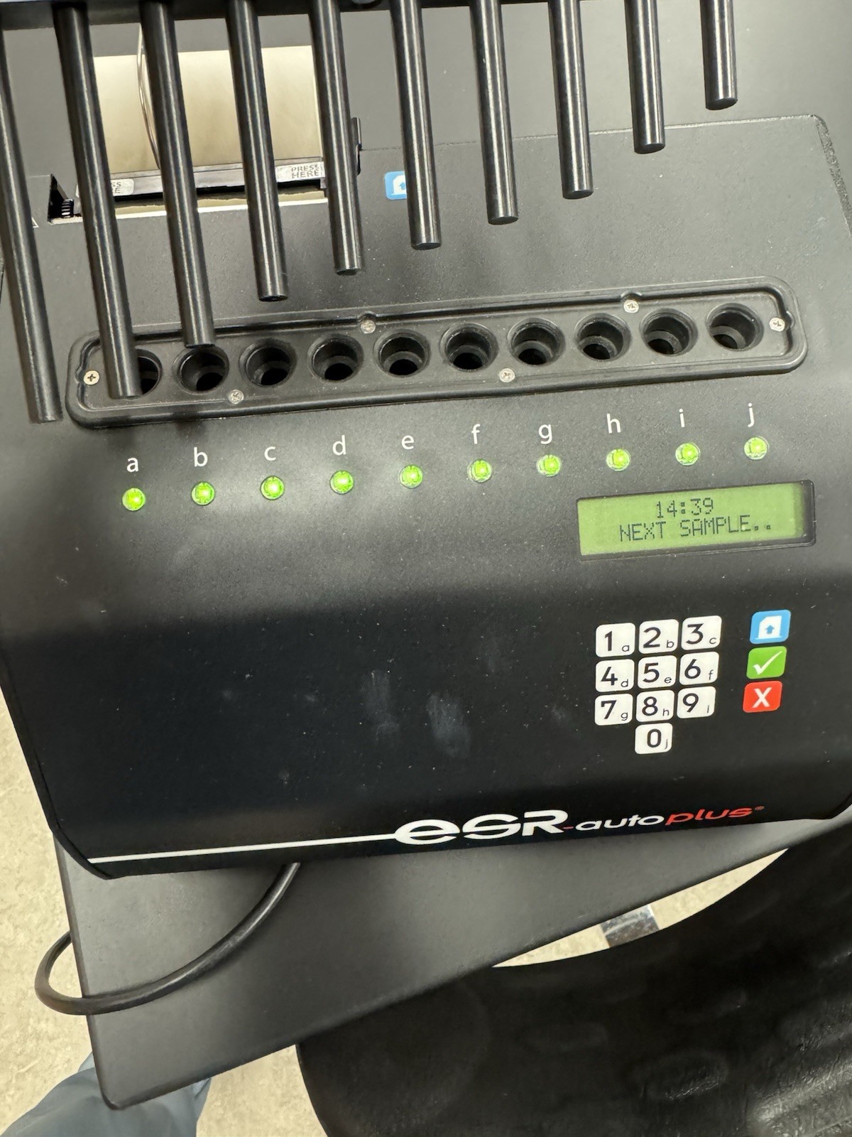 Streck ESR-autoplus Automated ESR Analyzer w/ Calibration Rack & Thermal Printer