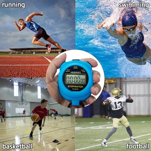2 Pack Stopwatch Sport Timer - Simple Stop-Watch - Digital - Blue