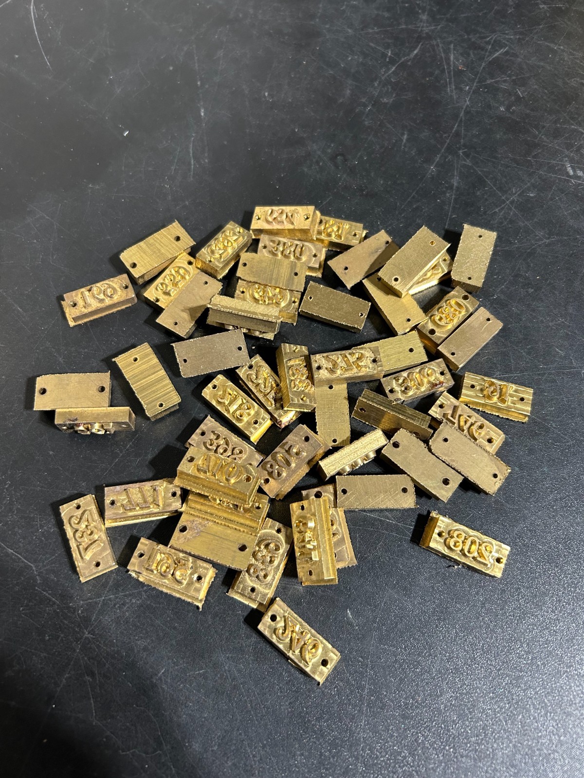 Brass Stamping Numbers 100 PIECES miscellaneous Hobby Craft