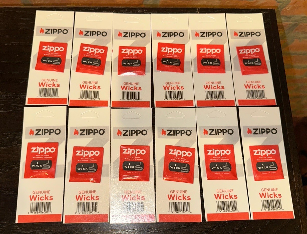 (12) Genuine Zippo Wick Packs