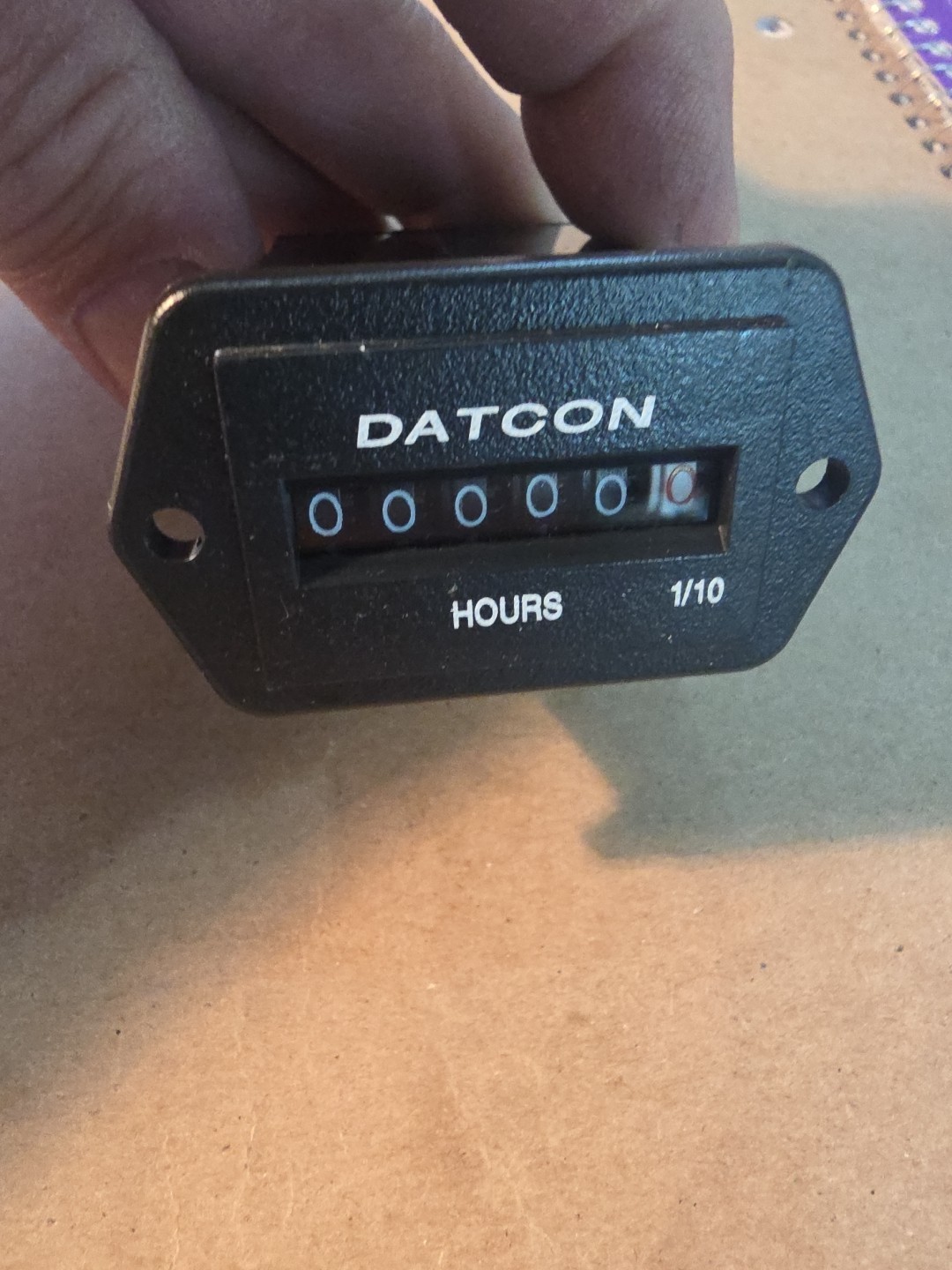 New Datcon 102033 Mini Rectangular Engine Hour Meter (10/80 VDC) Free Shipping