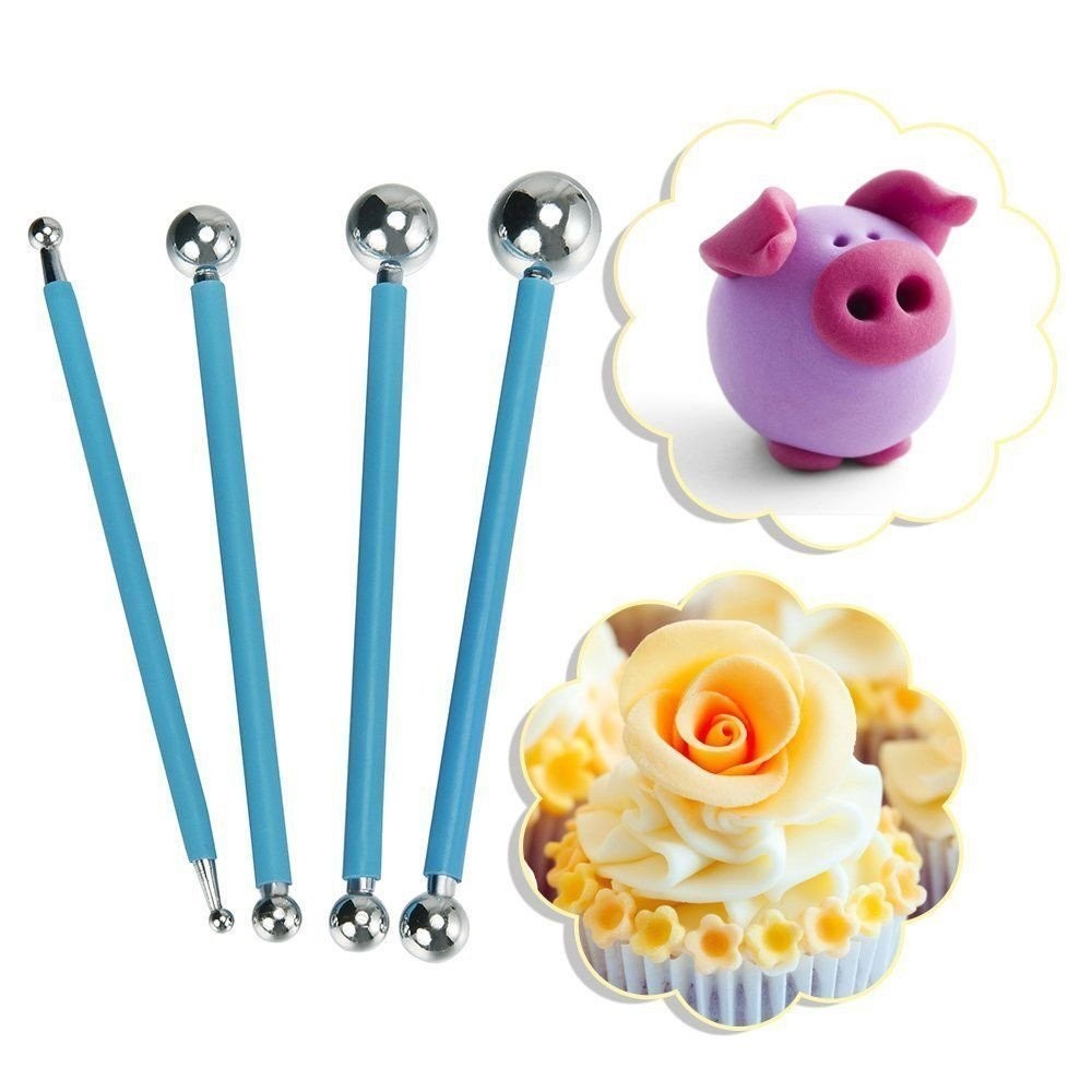 COMIART 4PCS Set Sphere Stylus Clay Pottery Ceramics Doll Sculpting Modeling ...