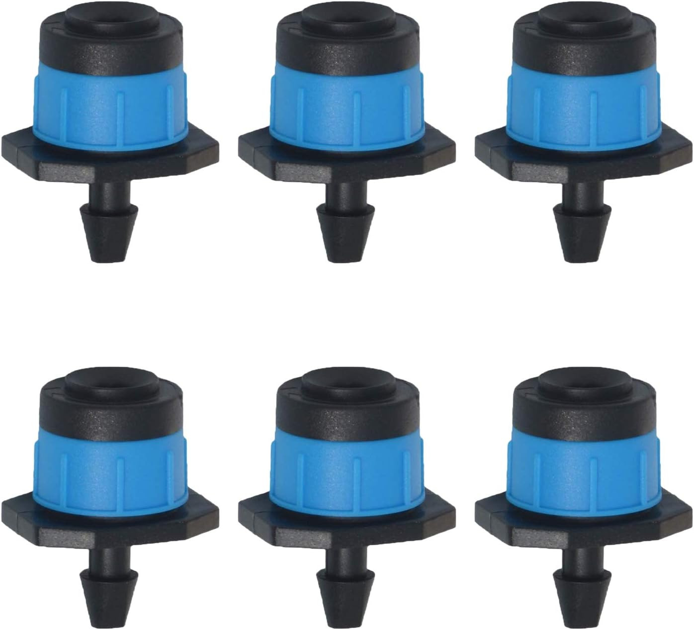 100Pcs Adjustable Irrigation Drippers 1/4 Inch 360 Degree Full Circle Pattern Dr