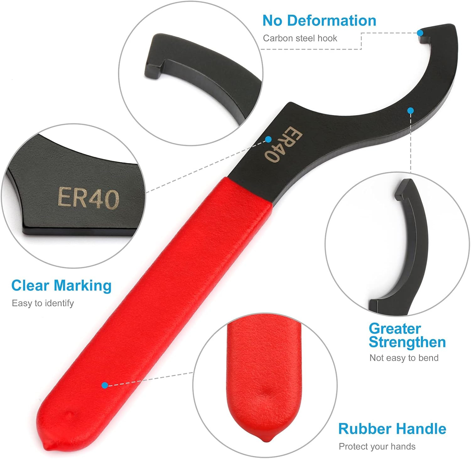 4Pcs Coilover Spanner Wrench Set, Professional Sturdy Universal Adjustment Wrenc