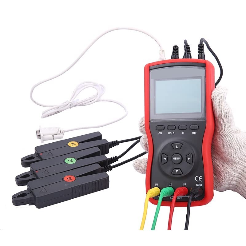 3 Phase Digital Phase Voltmeter with USB Communication Interface Φ8mm 20A 12kW