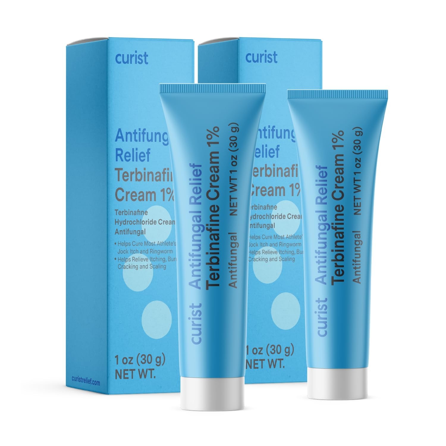 Curist Terbinafine Cream Antifungal 1oz (2 Pack 1 Ounce (Pack of 2), White