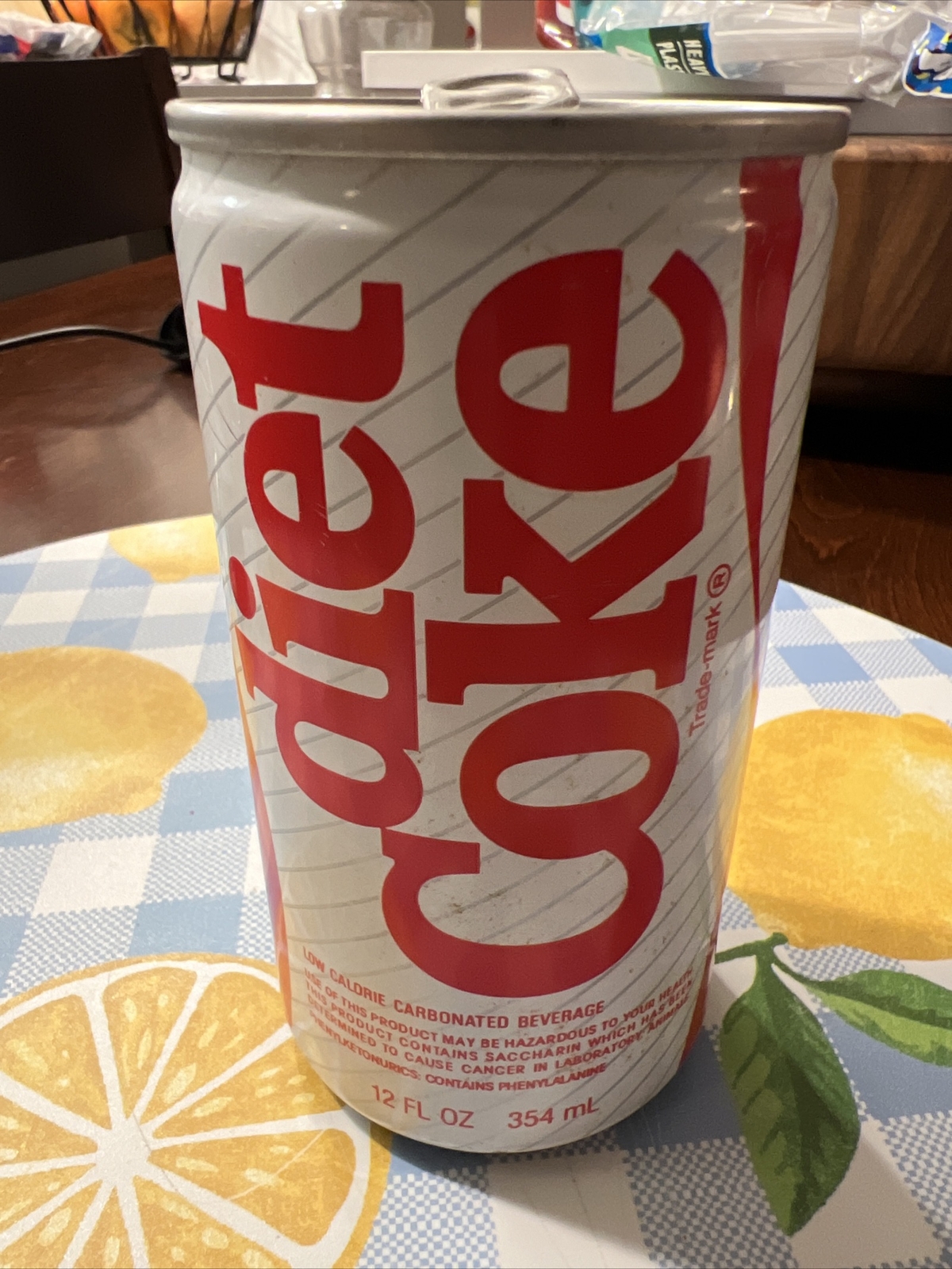 Vintage Diet COKE Coca-Cola NutraSweet - 354ml Alum. Stay Tab Soda Can- Maryland