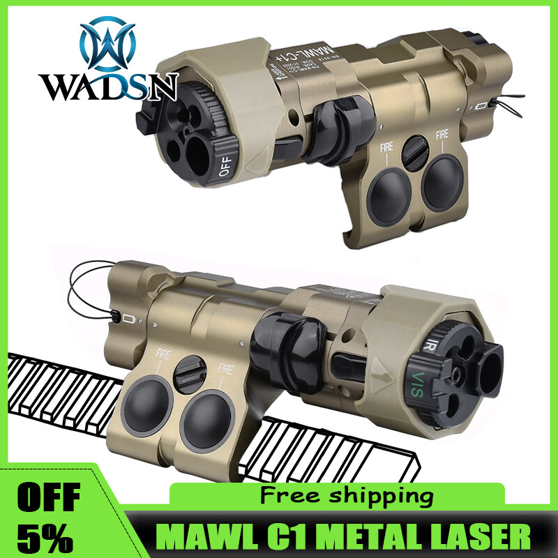 WADSN MAWL C1+ Laser Red Green IR Laser Sight White LED Strobe Flashlight New