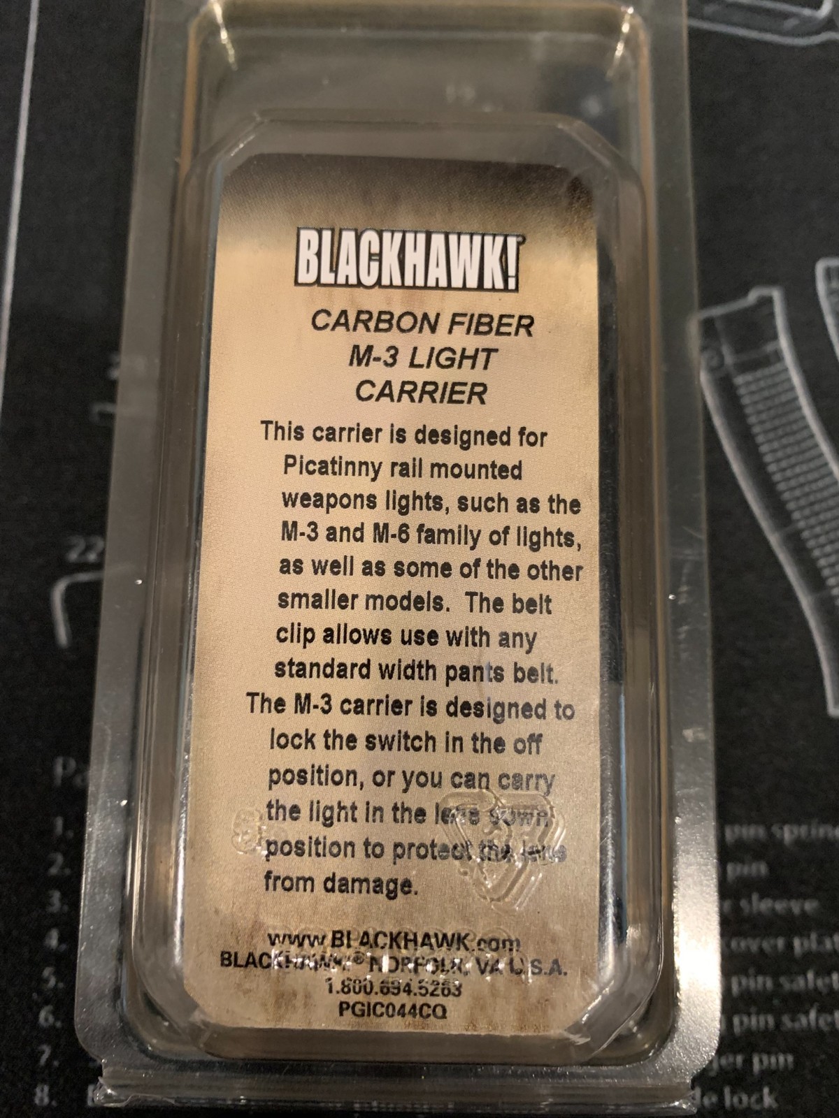 BlackHawk! M-3 Picatinny Light Carrier Black - 411100CBK