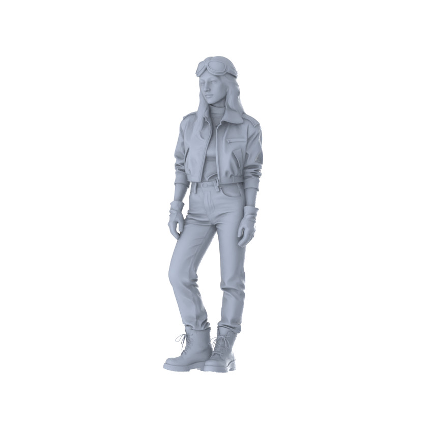 MRY-SFW 1/87 Modern Biker Cool Style Young Female Multi-Pose Six-Person Set