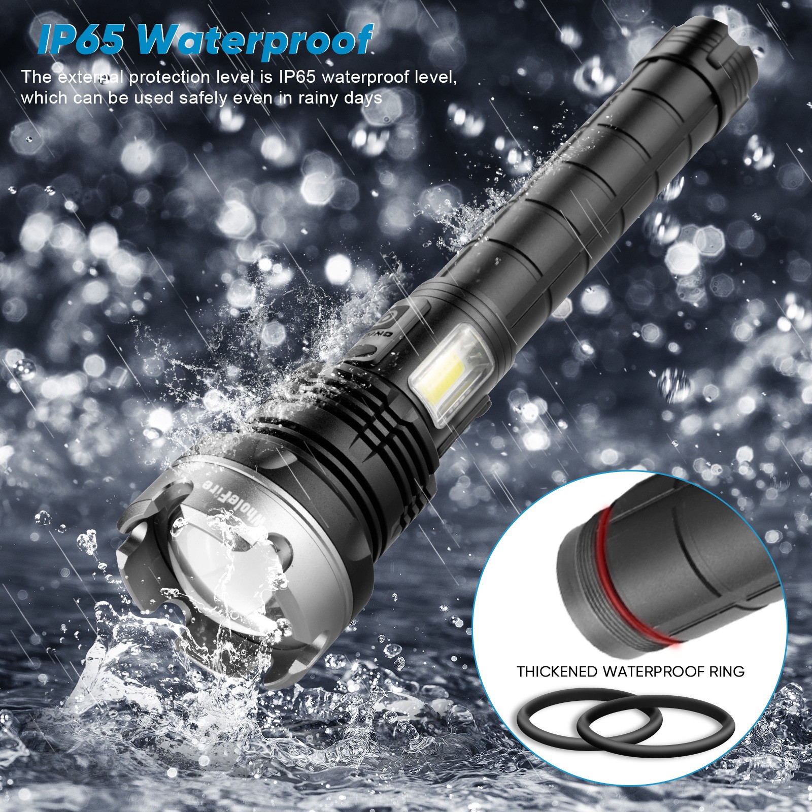 Super Bright 99000000Lumen XHP90+COB LED Flashlight Rechargeable Tactical Lights