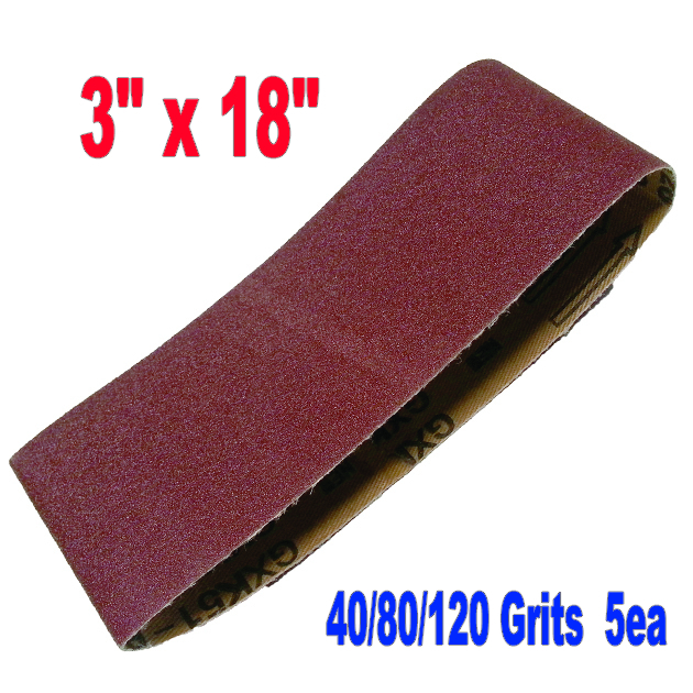 15x Mix 3" x 18" Sanding Belts Aluminium Oxide 40/80/120 Grits Sander Abrasive