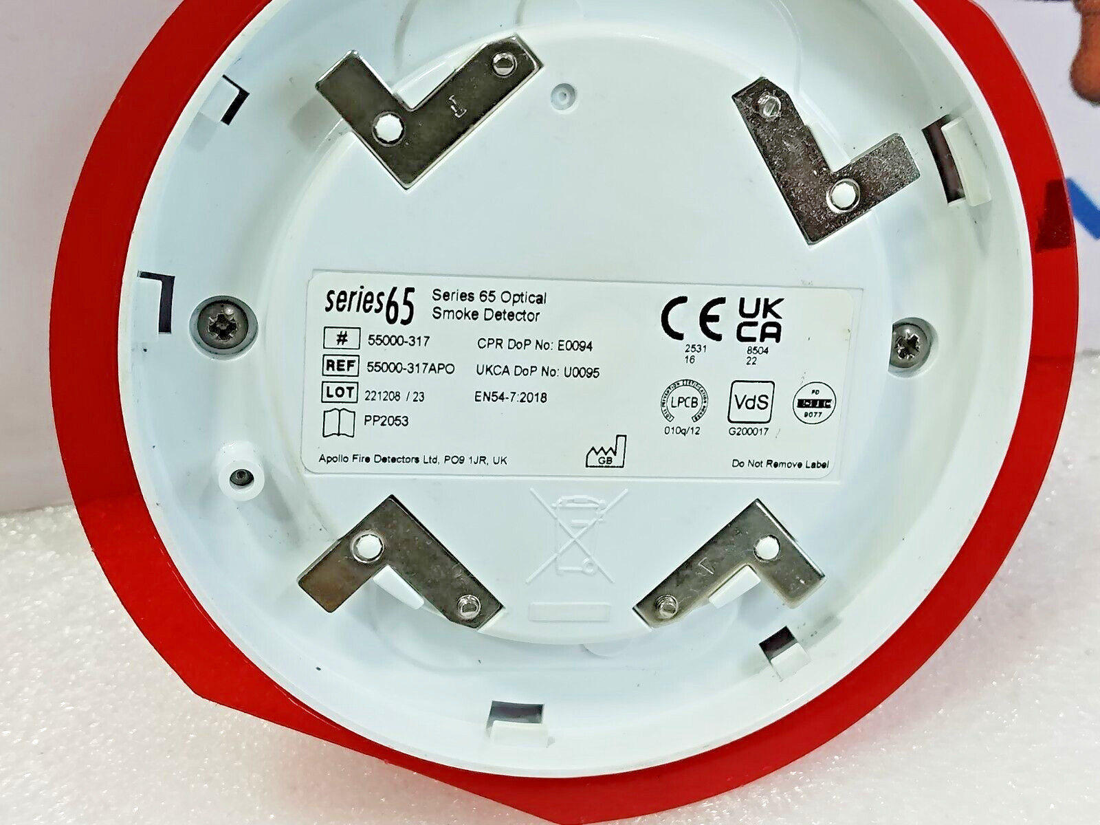 APOLLO SERIES 65 55000-317 AP0  OPTICAL SMOKE DETECTOR WITH BASE#NEW