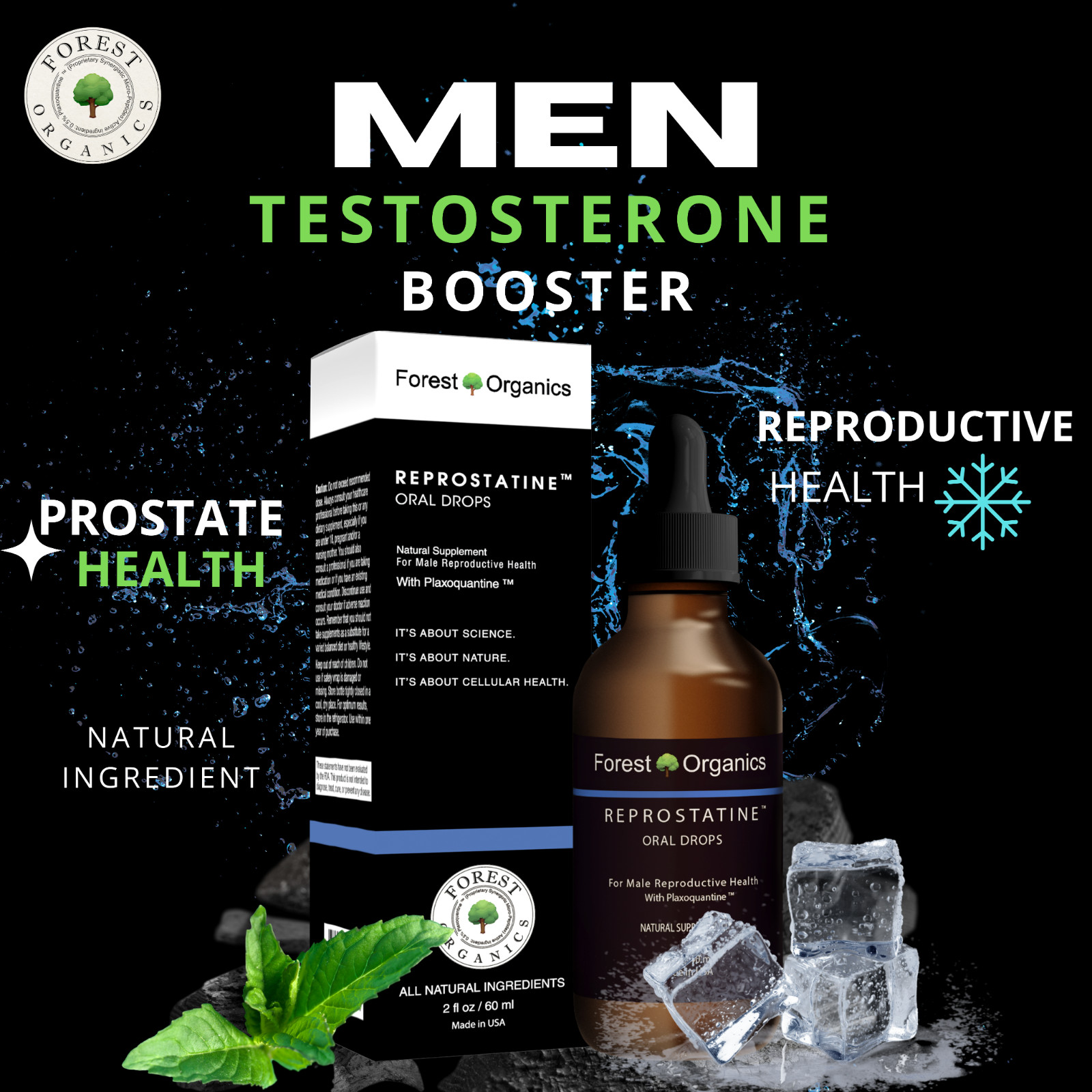 Potency-Boost Herbal Tincture,Natural Testosterone Booster Drops with Black Maca