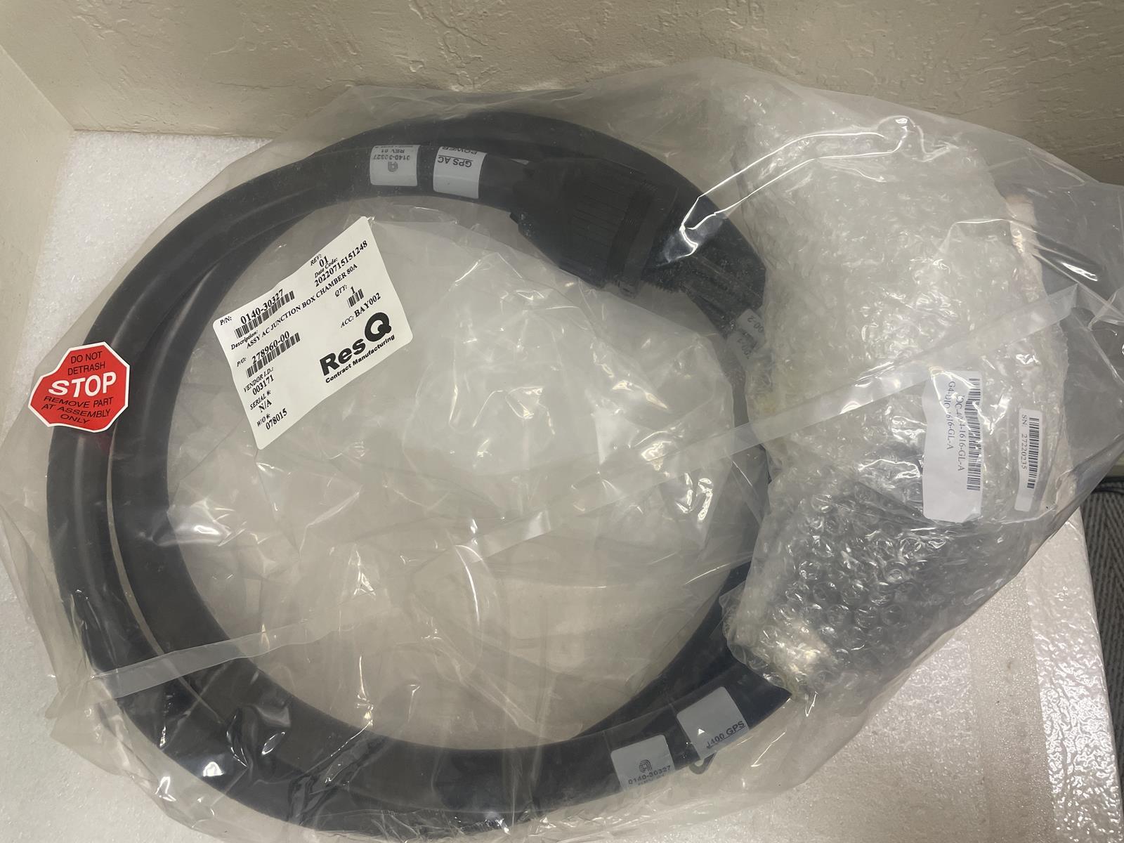 RESQ 0140-30327 AC JUNCTION BOX CHAMBER 80A CABLE ASSEMBLY