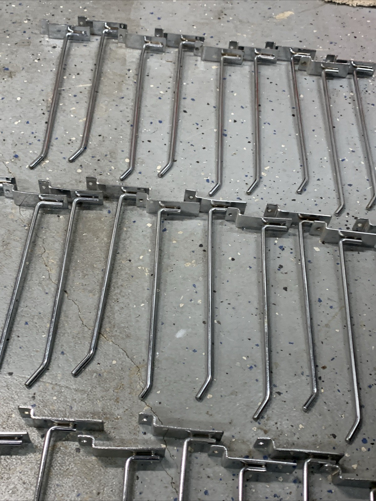 Slatwall Hook Bundle - 29 Pcs chrome slat hooks (12” X 9) & (10” X 20)