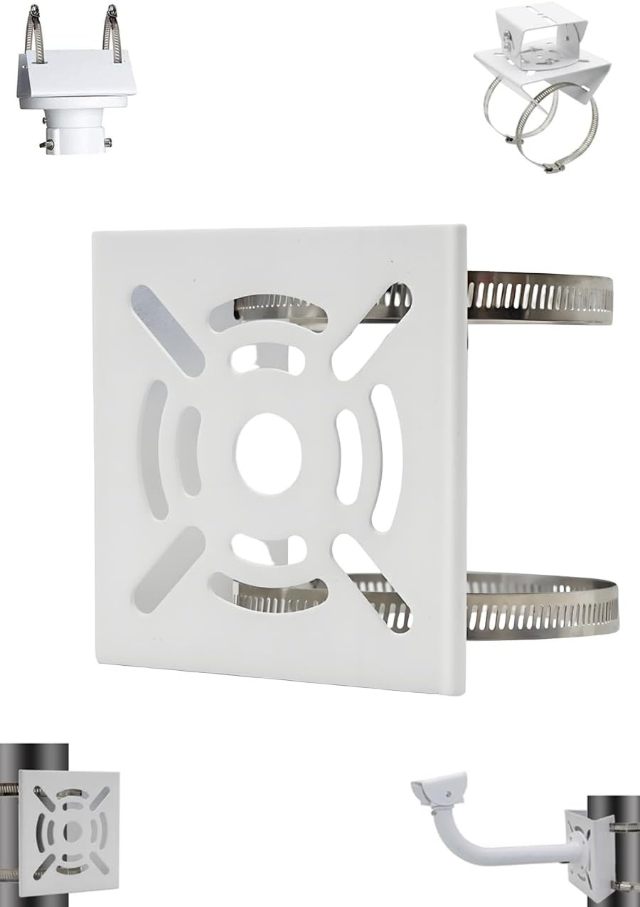 Universal Pole Mount Bracket 2 Loops for CCTV PTZ Camera AP CPE Adapter