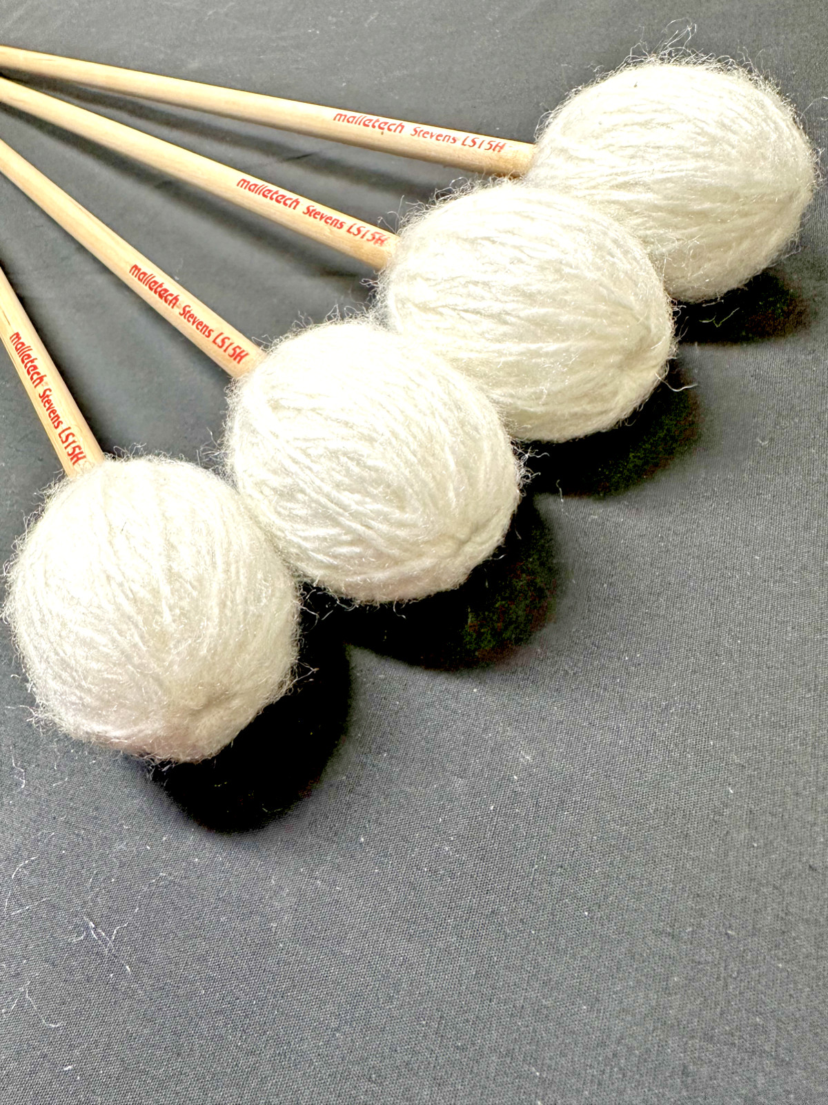 Malletech LS15H Marimba Mallets, Med-Soft to Hard, 2 Pairs/4 Mallets-NEAR MINT