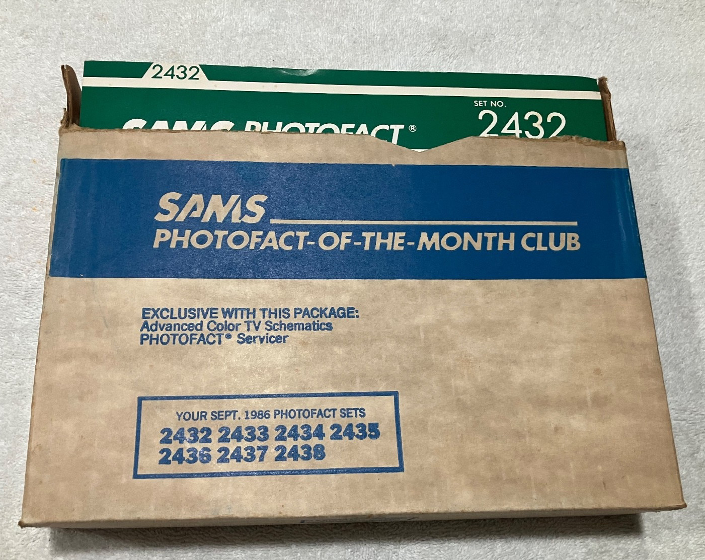 SAMS PHOTOFACT- 2432-2438- Sept.. 1986  (Contains 14 Sets) VG Condition