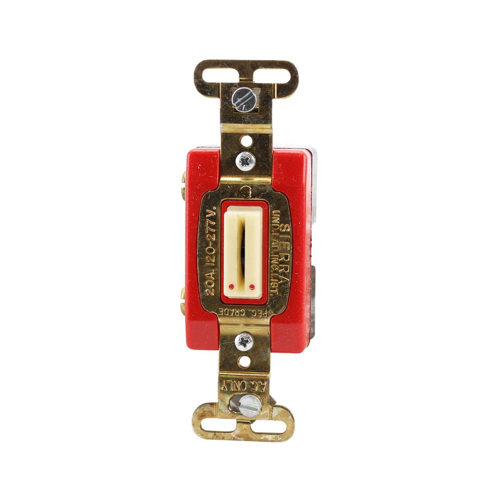 SOLA BASIC 5071 1-POLE SPEC GRADE AC LOCKING SWITCH, 20A 120/277V, IVORY
