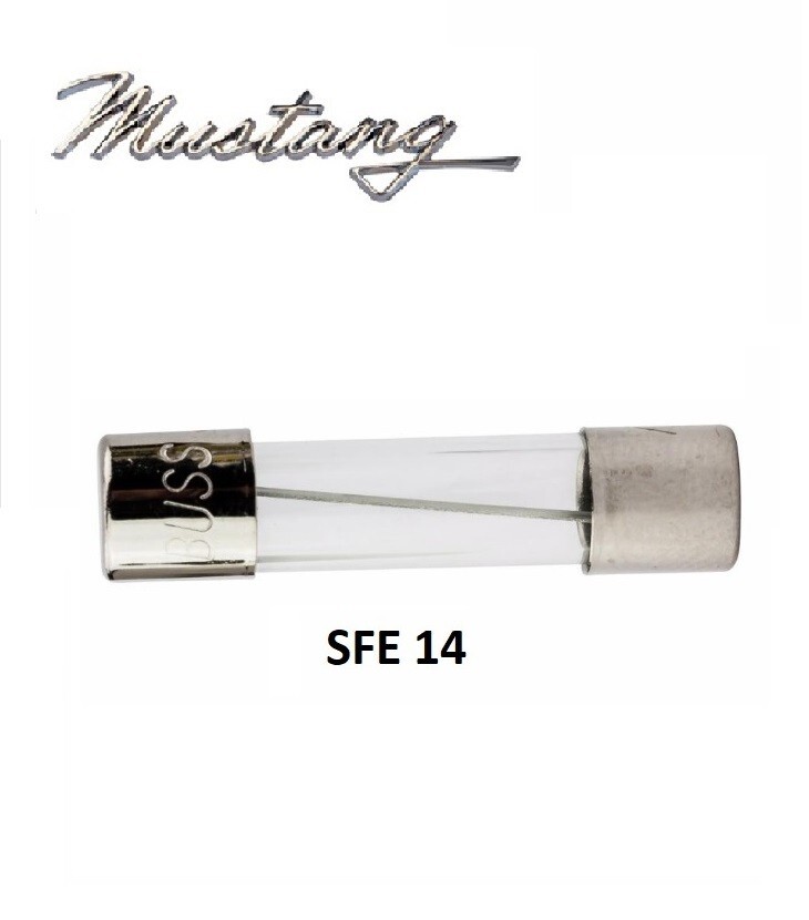 SFE-14 Glass Fuse (1965 1966 1967 1968 Ford MUSTANG Turn Signals Radio Heater)