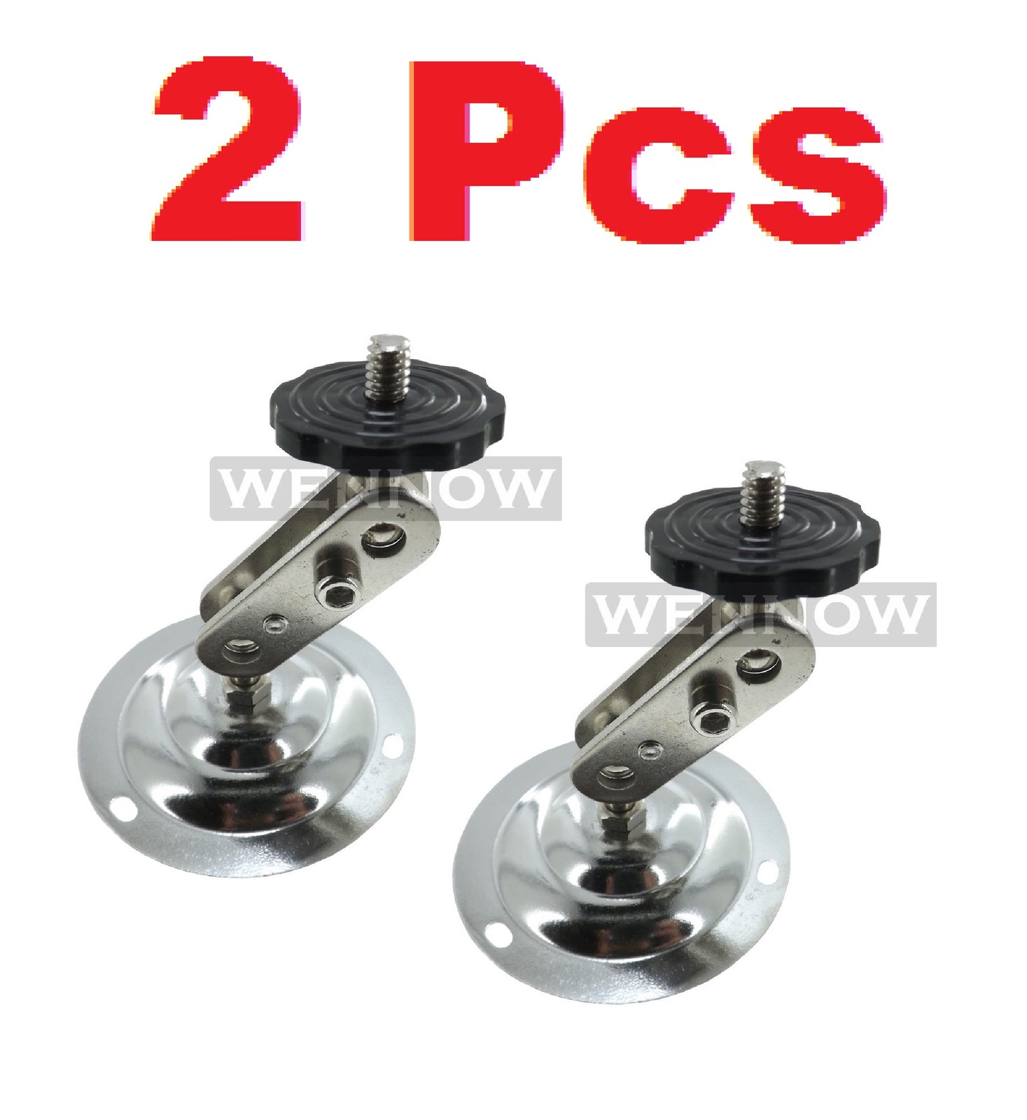 ( 2 Pcs ) Silver Tone Security CCTV CCD Camera Wall Mount Bracket Metal Stand