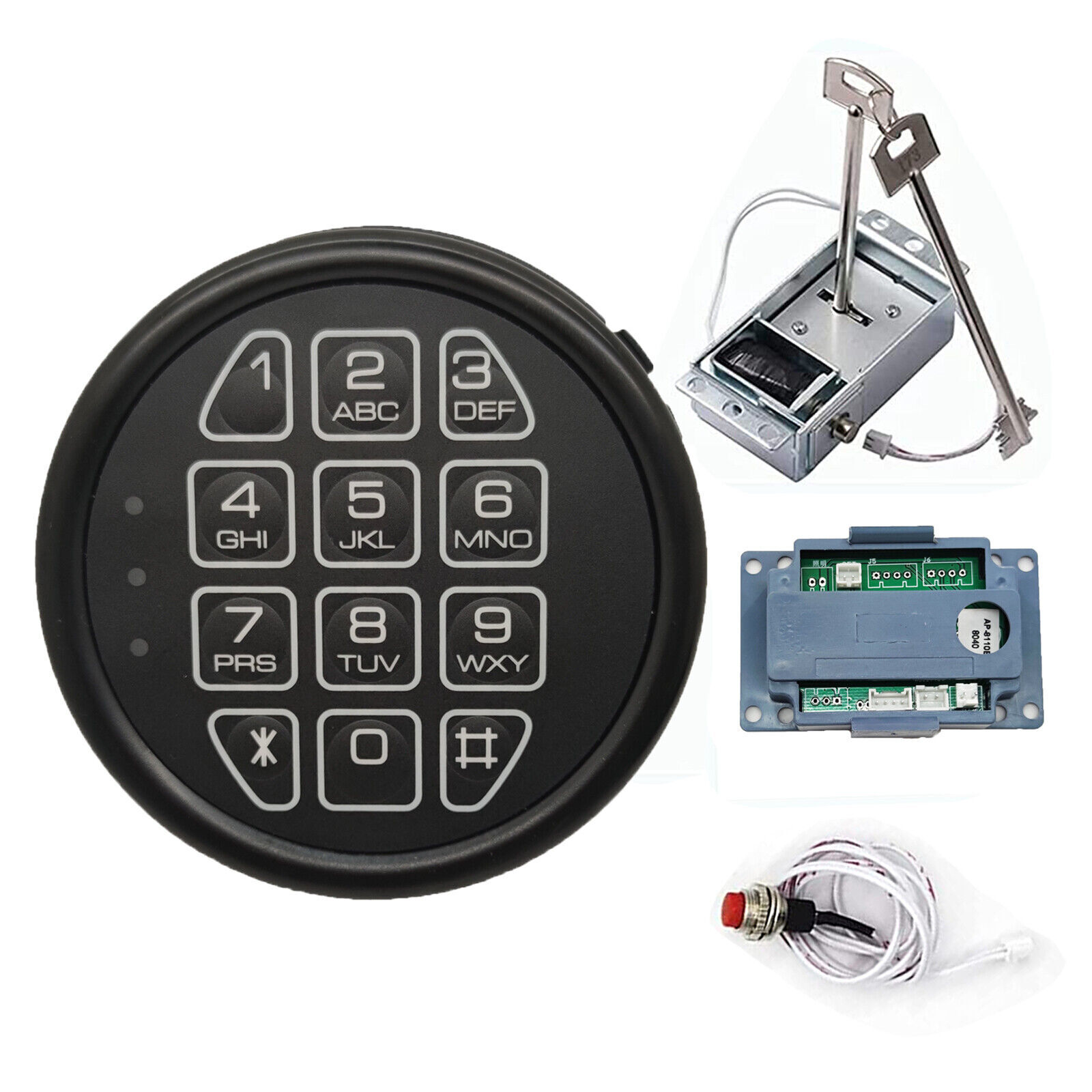 Stack-On Safe Lock Electronic Digital Safe Lock Replacement Solenoid W/ 2 Key ml