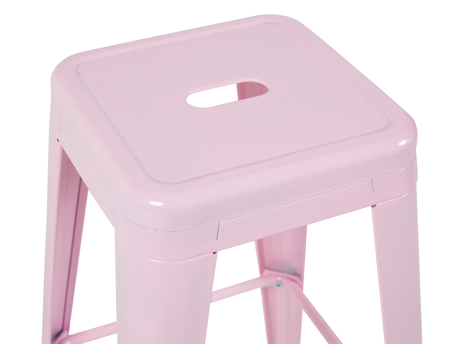 30 Inch Counter Height Stool, Backless Metal Bar Stools Set of 2, Non-Stackabl