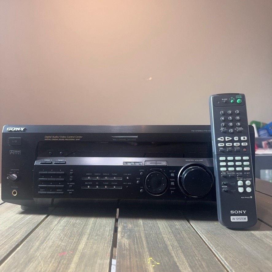 Sony STR-DE635 FM Stereo AM Receiver Digital Audio Video Control Center RM-PP402