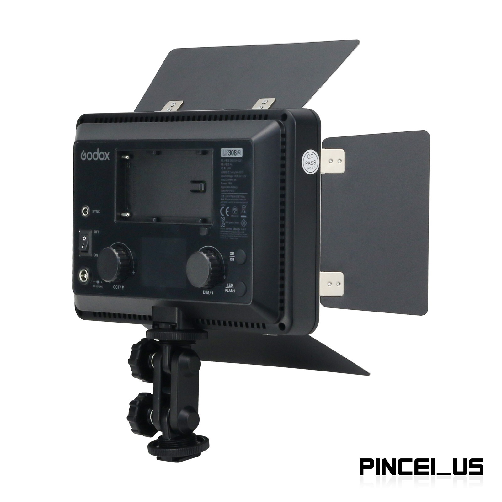 Godox LF308BI Camera Flash Light LED Video Light LED Panel 3300-5600K Adjustable