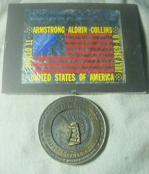 Apollo 11 apollo 13 July 1969 November 24th coin medal token w patch XII XI set