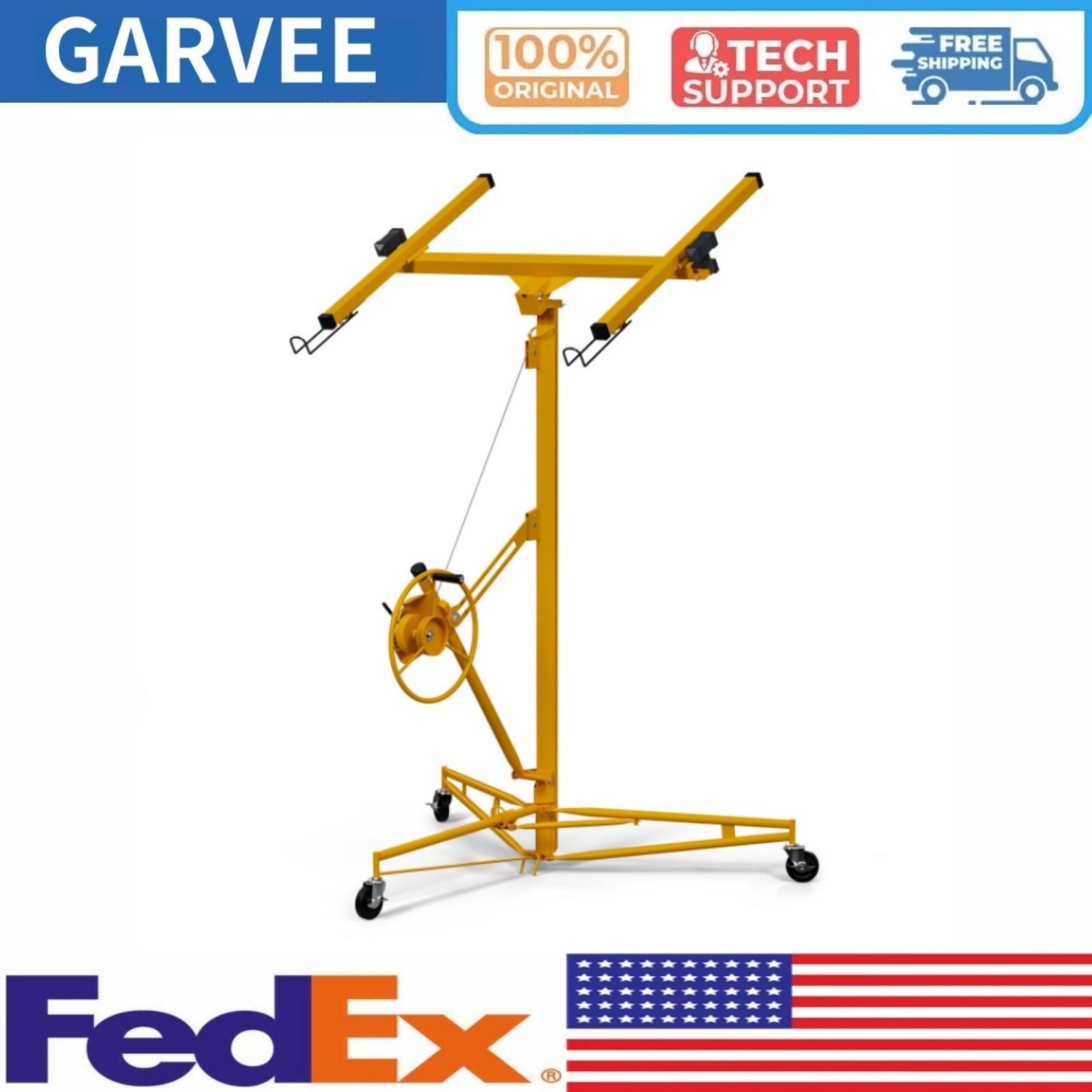 11 ft Drywall Lift Drywall Rolling Lifter Panel 150 LBS Heavy Duty Sheetrock