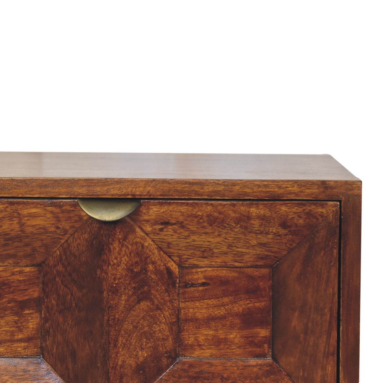 Solid wood Quad Nightstand, 2-Drawers, Dark Brown,elegant nightstand table