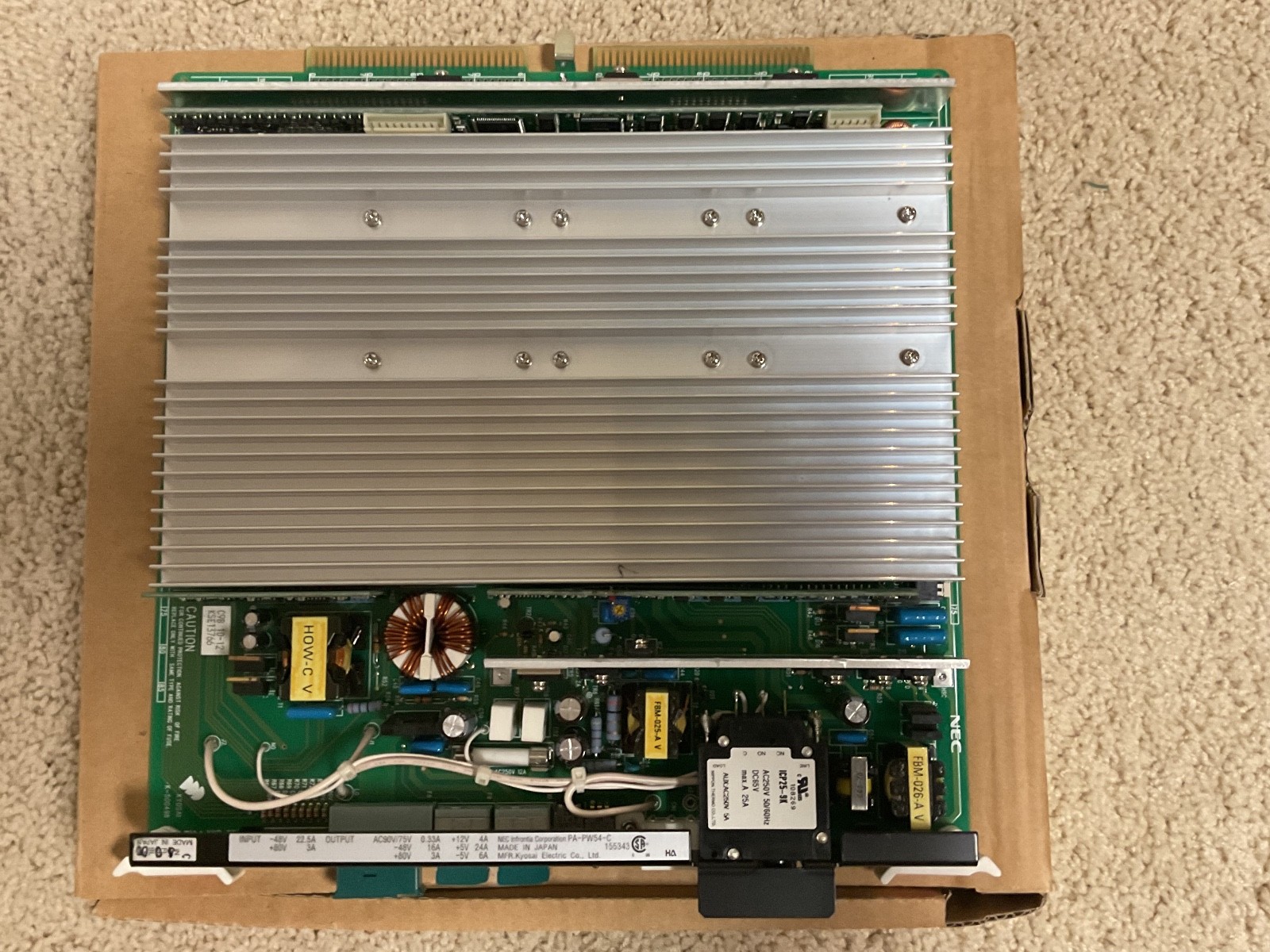 NEC PA-PW54-C NEAX 2400 IMS POWER SUPPLY CIRCUIT CARD SP3931 A 3A