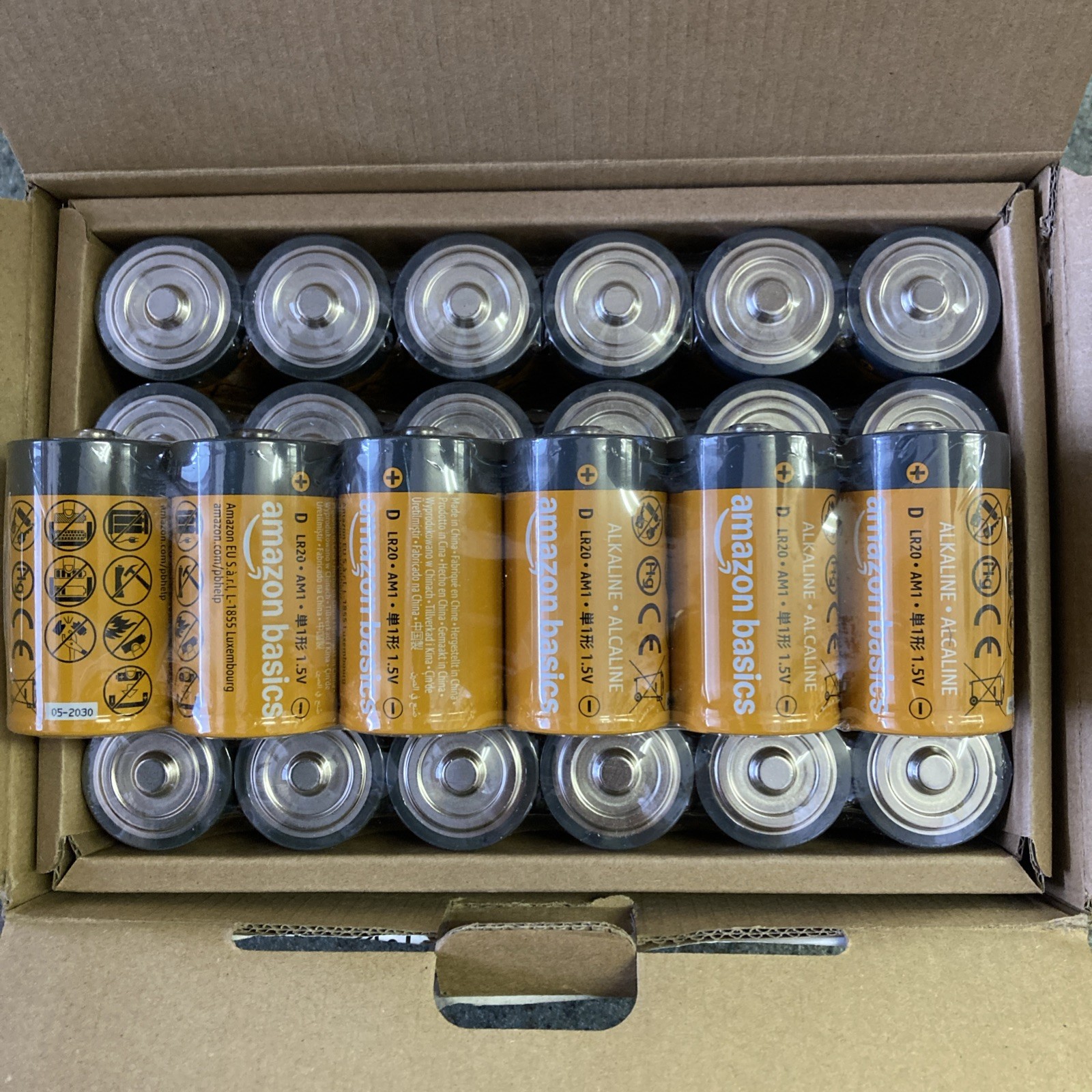 AmazonBasics LR20-24PK D Cell Everyday Alkaline Battery - 24 Pack