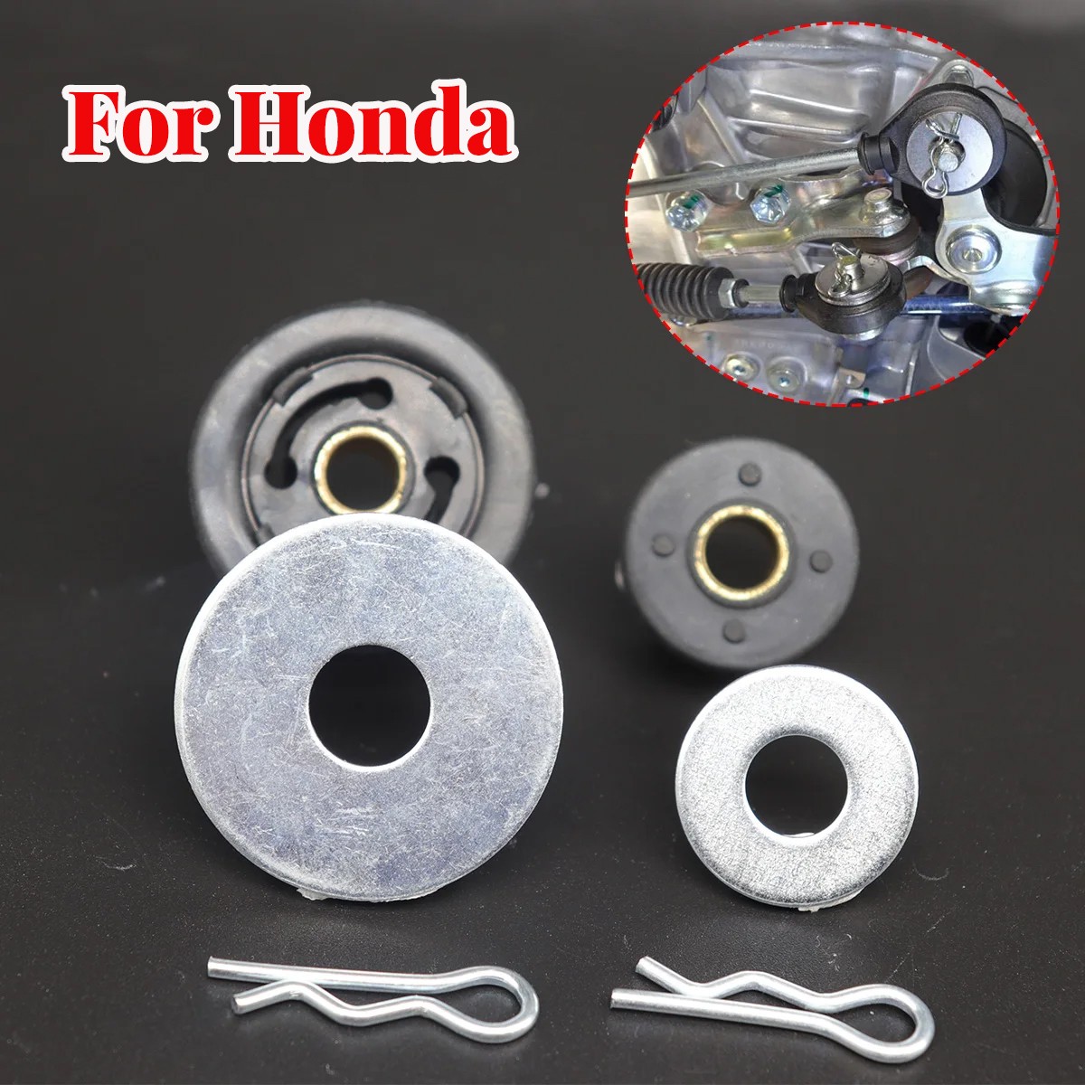 Manual Gear Shifter Linkage Rod Bushing Washer Clip For Honda Civic 2001 - 2019
